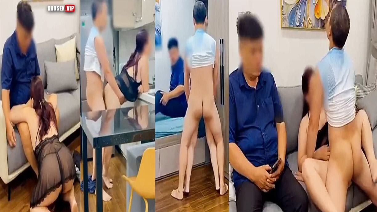 Poster of Clip sex Hoa Ngọc Lan chồng bất lực nhìn bạn làm tình tung lỗ lồn vợ
