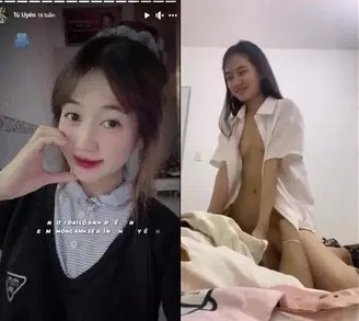 Poster of Clip sex Tú Uyên xinh xắn đụ quên cởi áo đồng phục